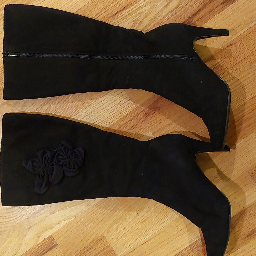 Velvet Heart ROSA black knee high boots! 8.5